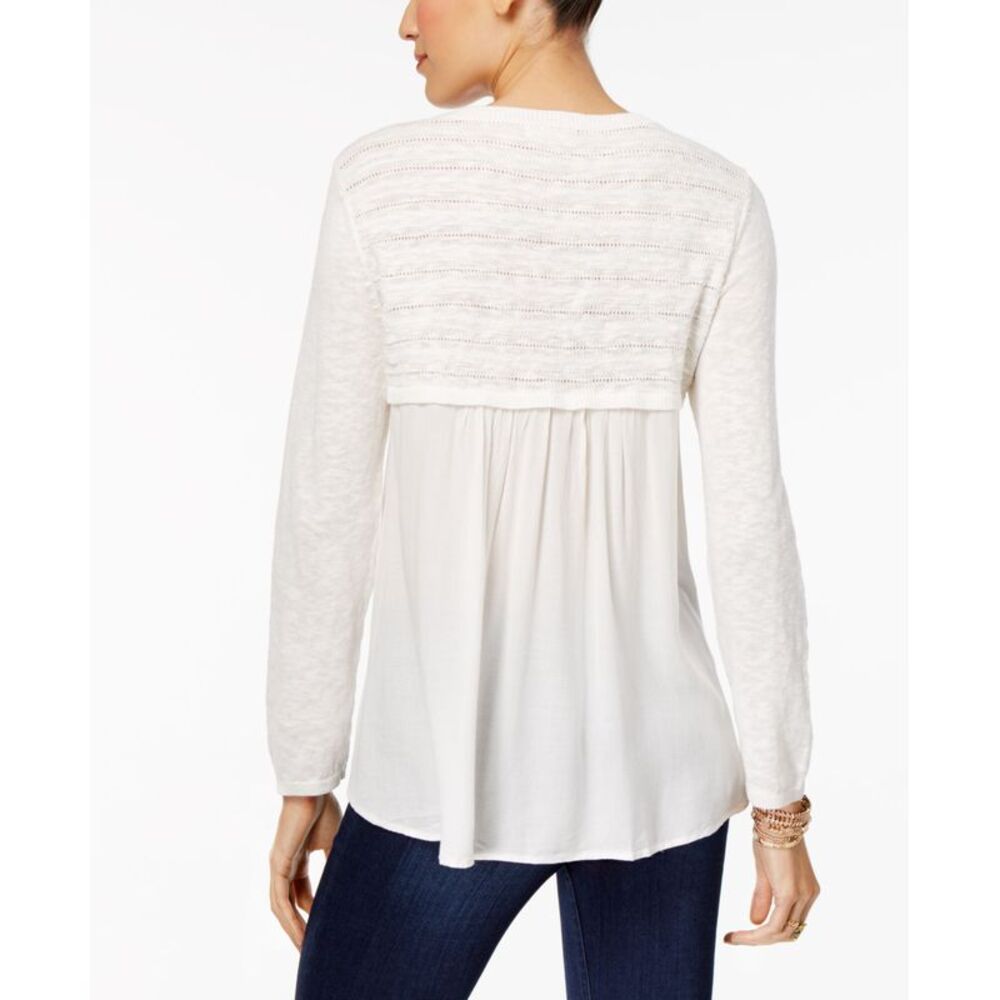 Style & Co High Low Contrast Sweater